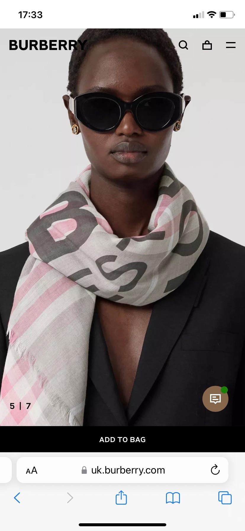 Pink & Grey Horseferry Check Scarf