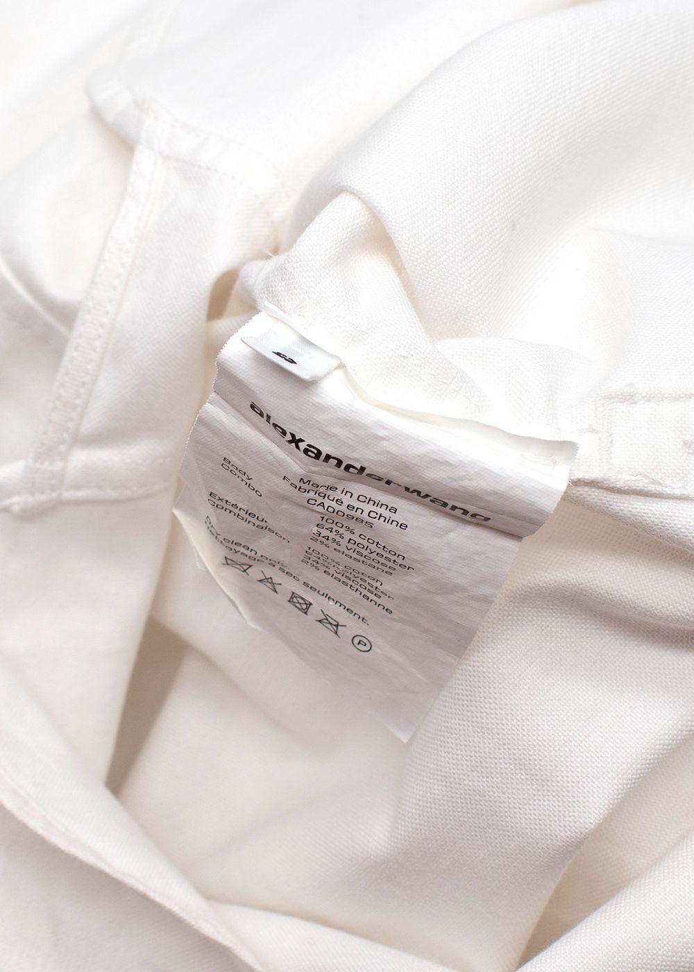 Alexander Wang White Open Shirt With Vest Insert
