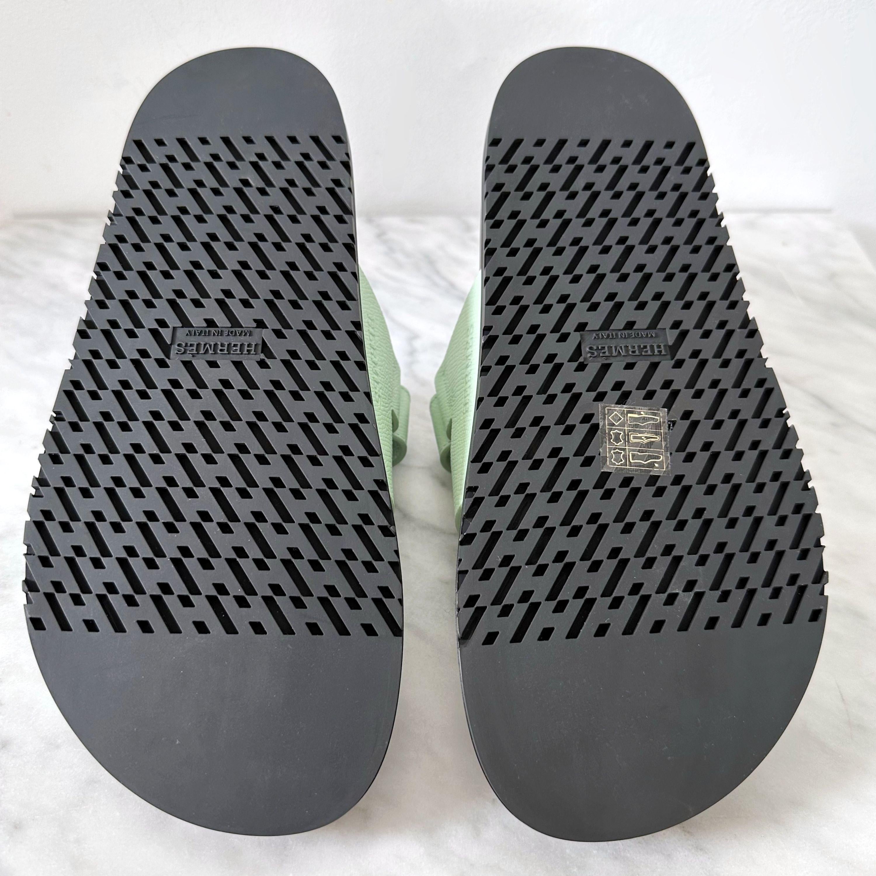 Hermes Vert Jade Chypre Sandals