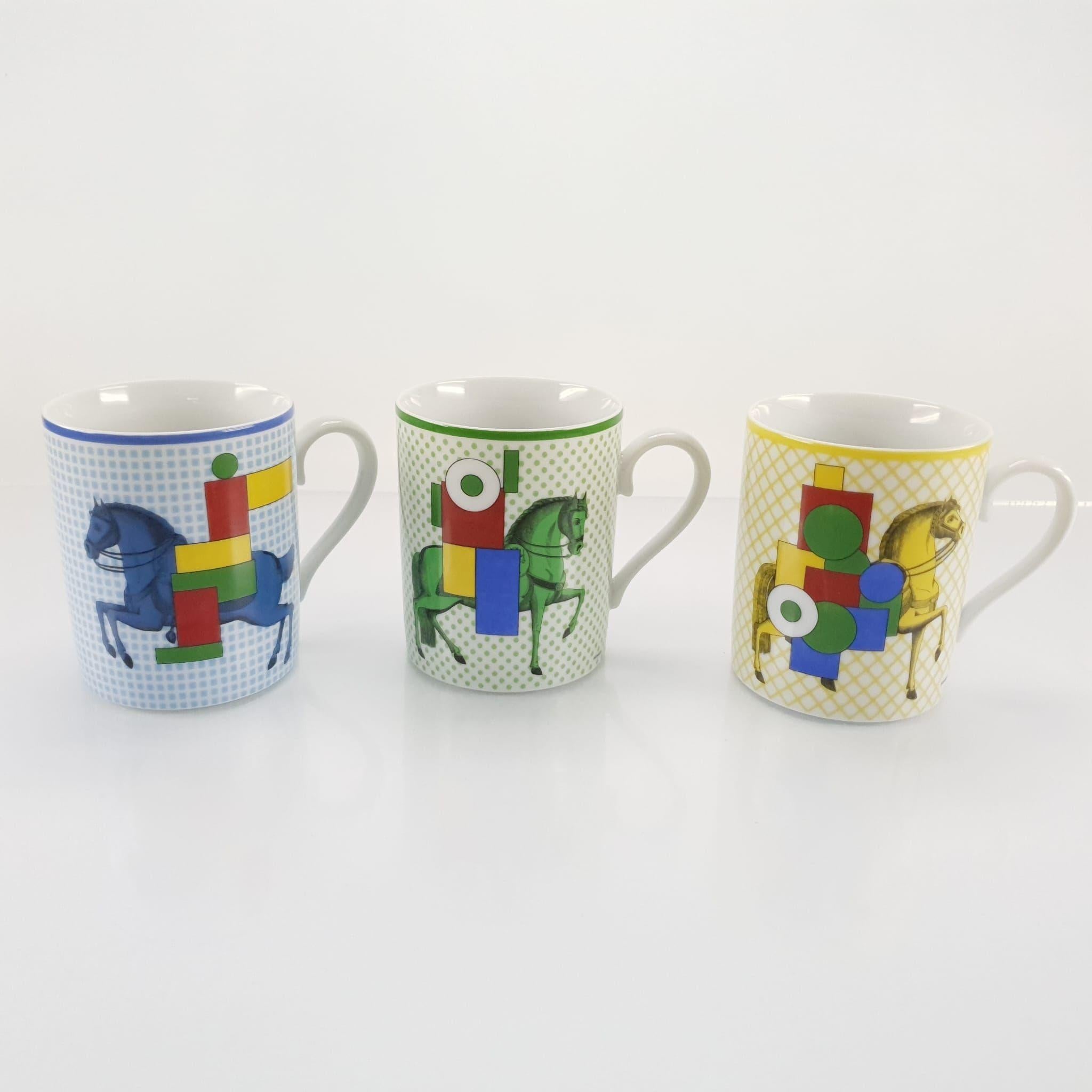 Hermes 3 Cavalier En Formes Mugs New In Box