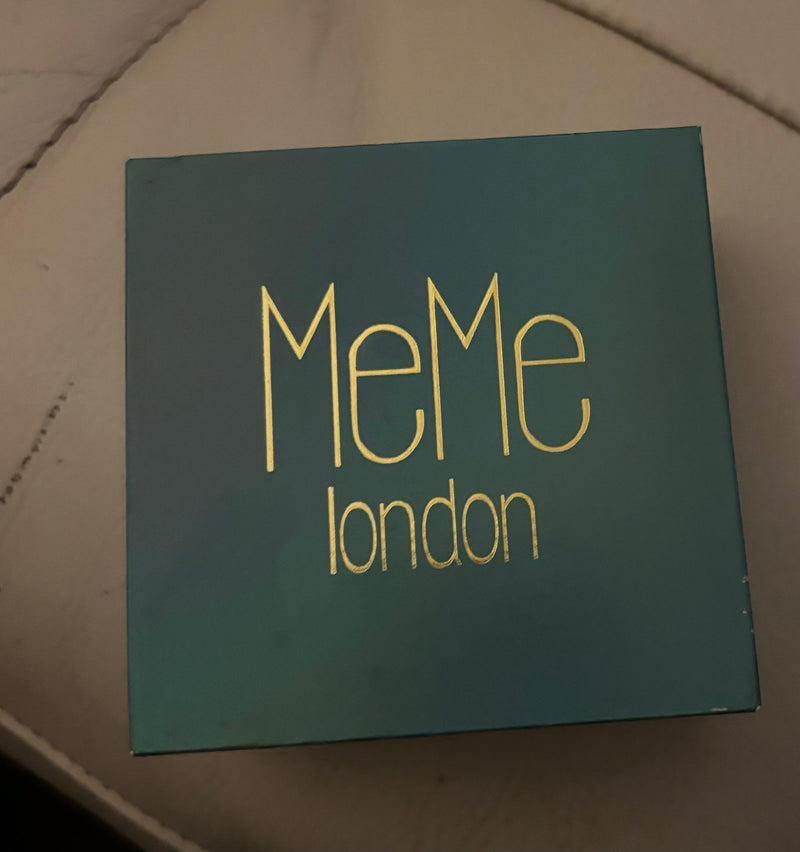 Meme London Gold Tone Crystal Hoop Earrings