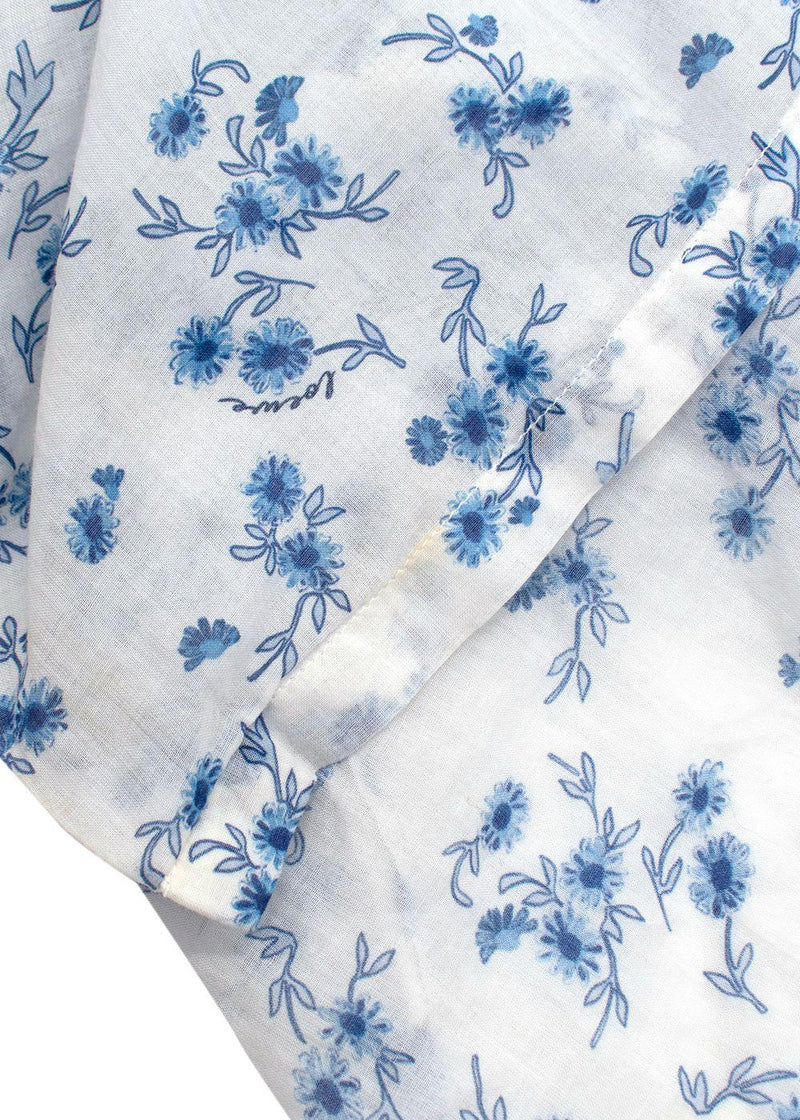 Loewe White Floral Oversized Cotton Shirt