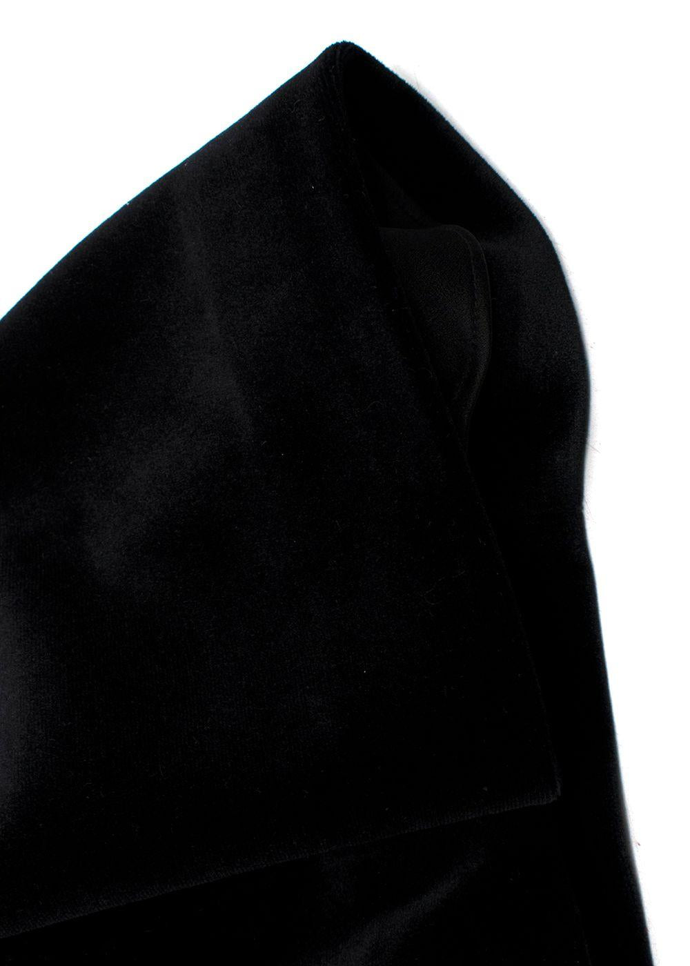 Alex Perry Black Velvet Strapless Mini Dress