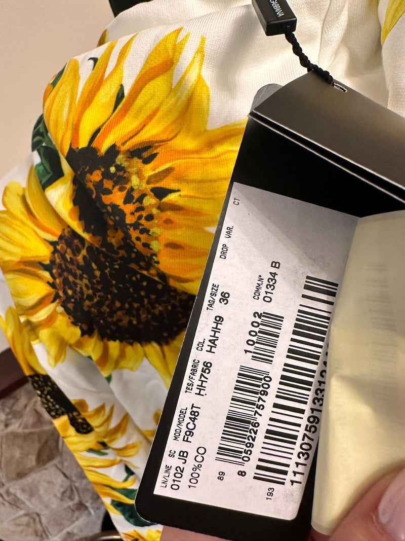 Dolce & Gabbana White Sunflower Hoodie