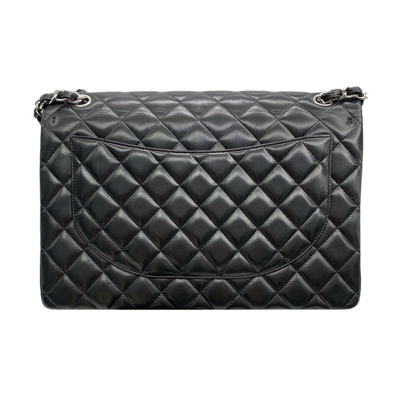 Chanel Black Lambskin Maxi Double Flap Bag