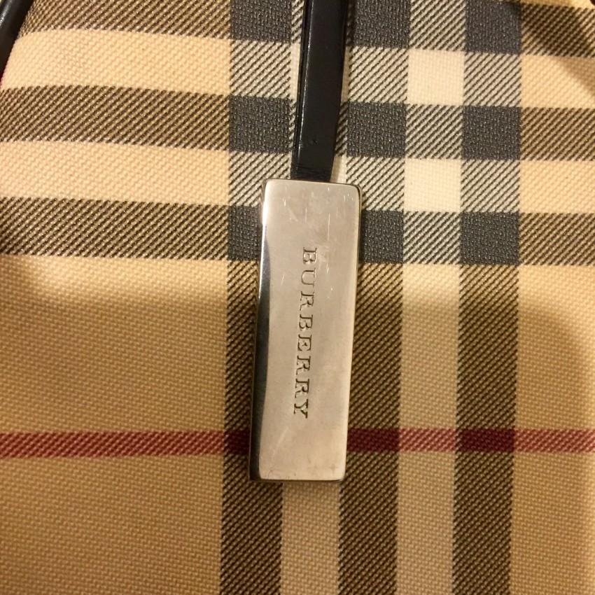 Burberry Vintage Nova Check Coated Canvas Tote