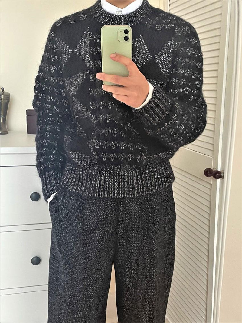Saint Laurent Lurex Knit Mohair Wool Blend Jumper