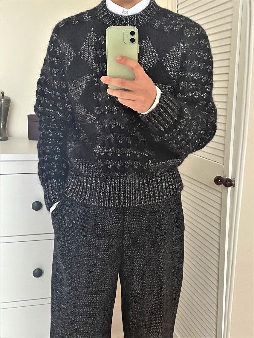 Saint Laurent Lurex Knit Mohair Wool Blend Jumper