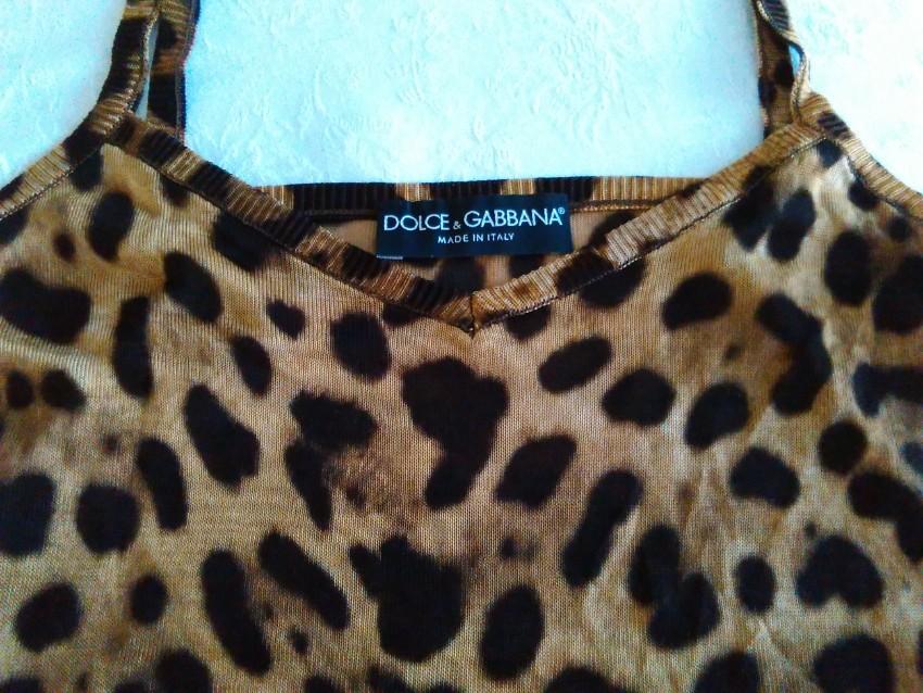 Dolce & Gabbana Leopard Print Silk Tank Top