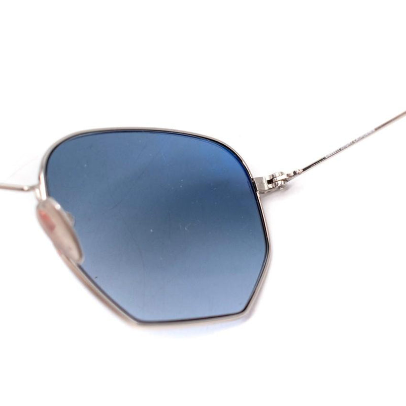 Garrett Leight Liberty Silver & Blue Gradient Octagonal Sunglasses