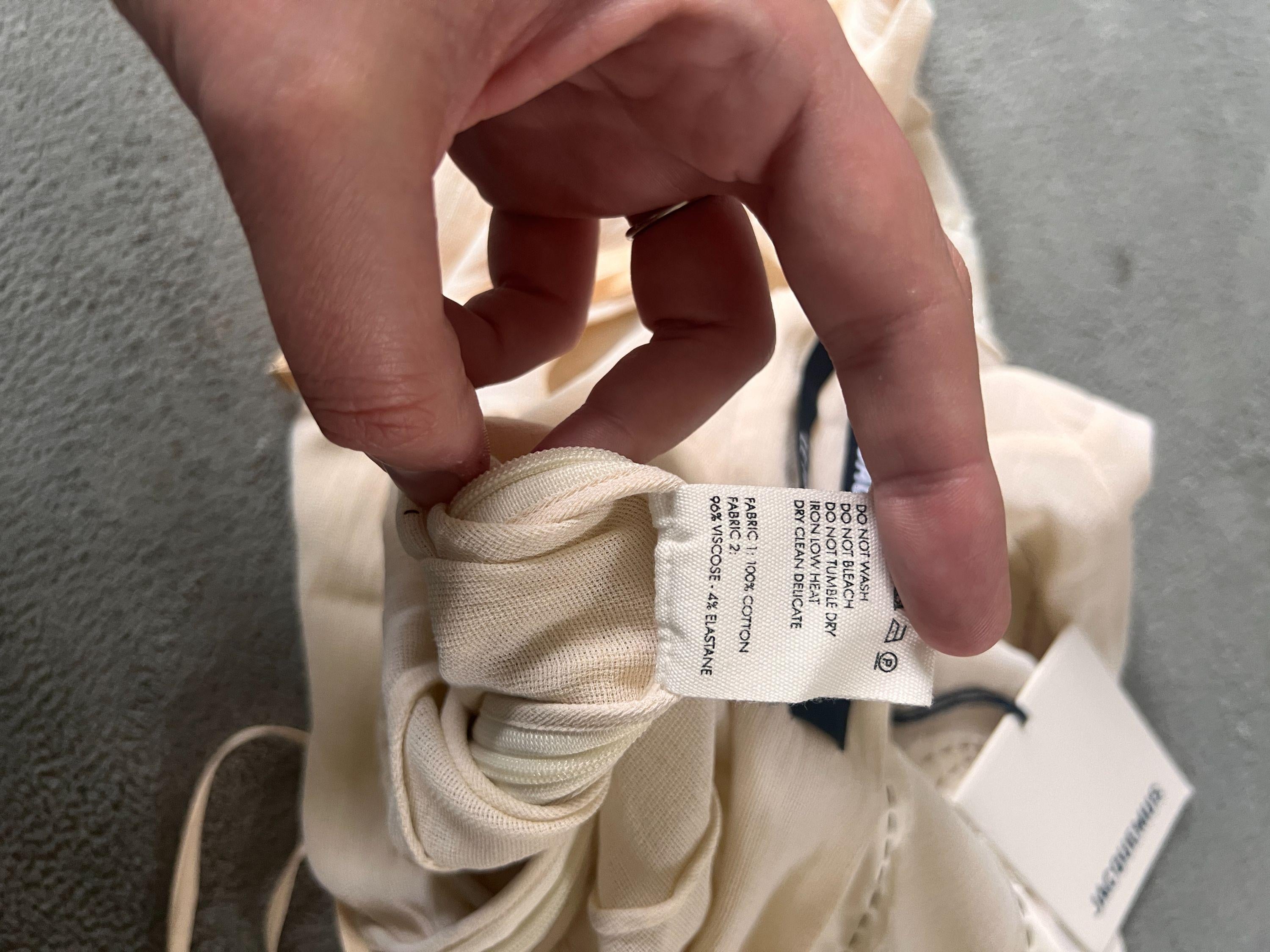 Ivory Cotton Draggiu Maxi Dress/Gown