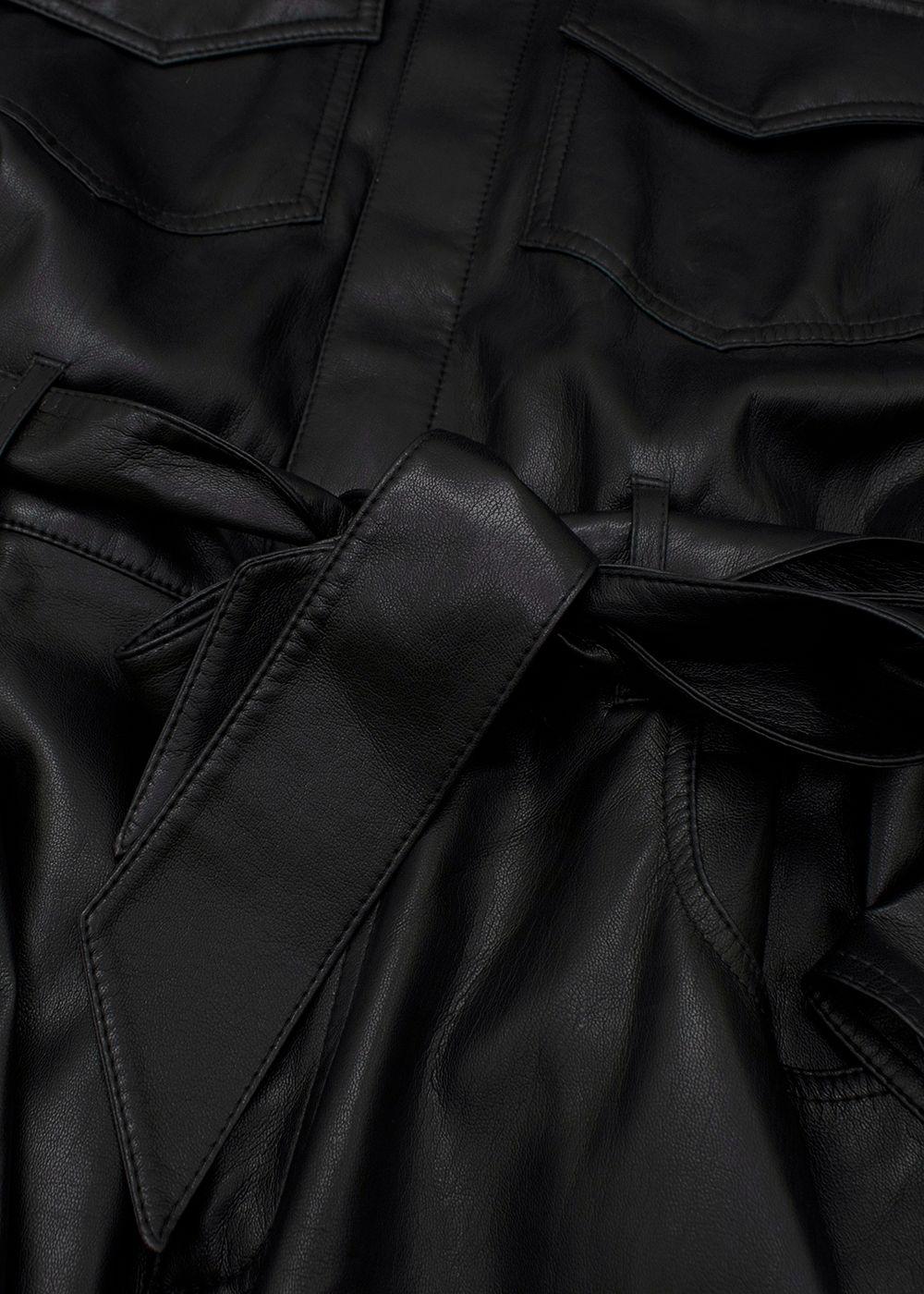 Ashton Black Faux Leather Jumpsuit
