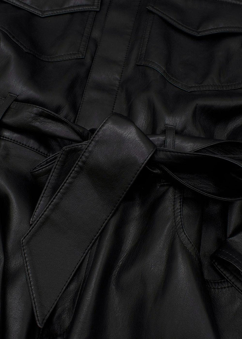 Ashton Black Faux Leather Jumpsuit