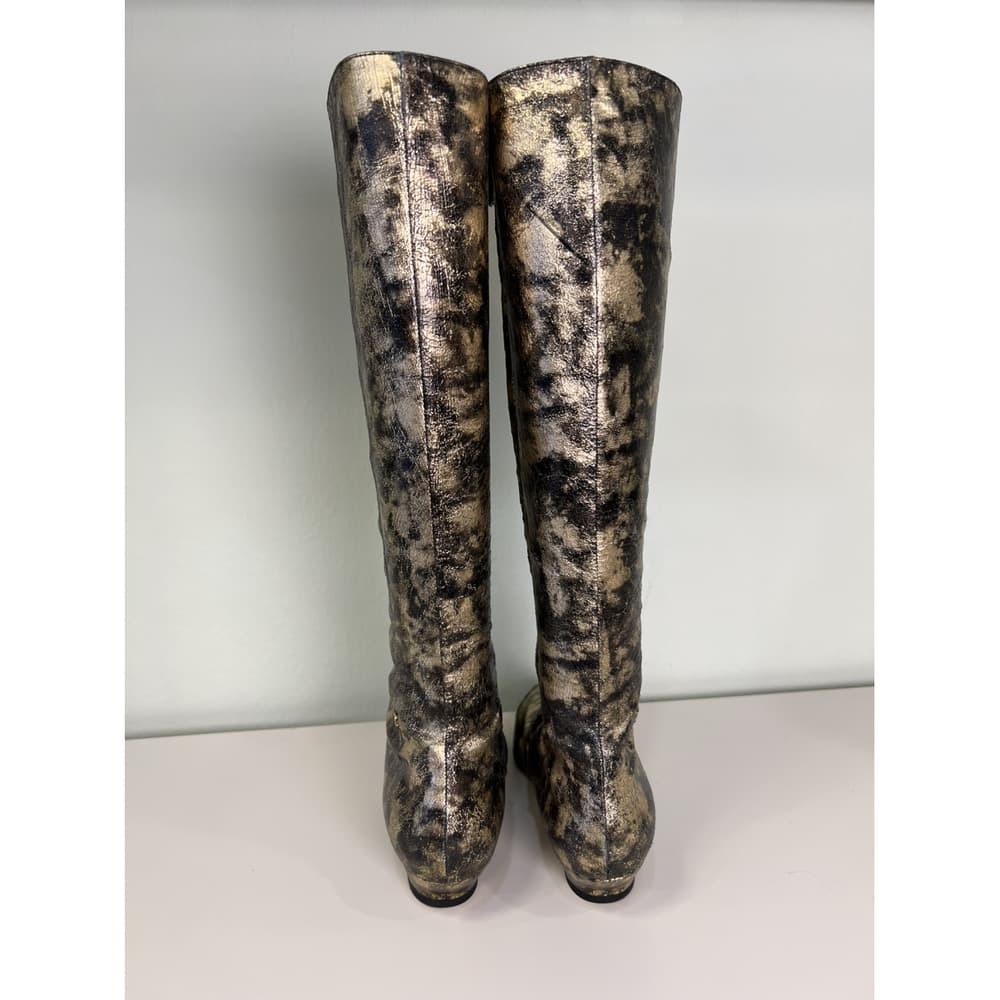 CC Gold Leather Riding Boots