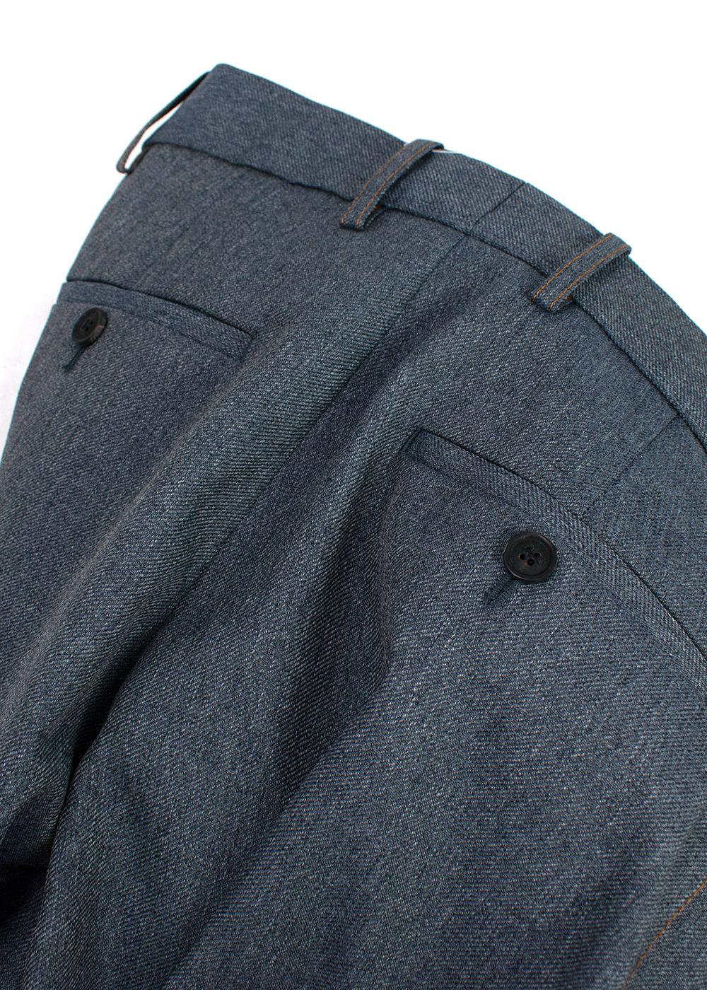 Y/Project Blue Denim Effect Unisex Tailored Trousers