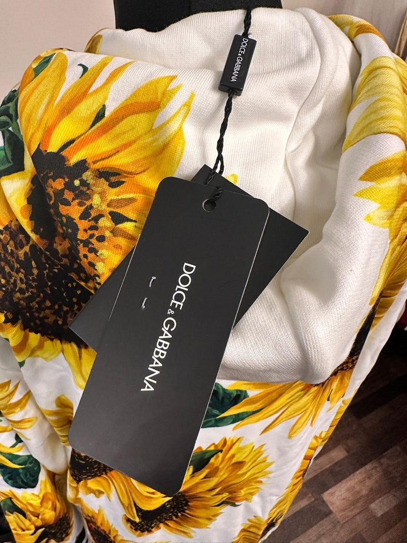 Dolce & Gabbana White Sunflower Hoodie