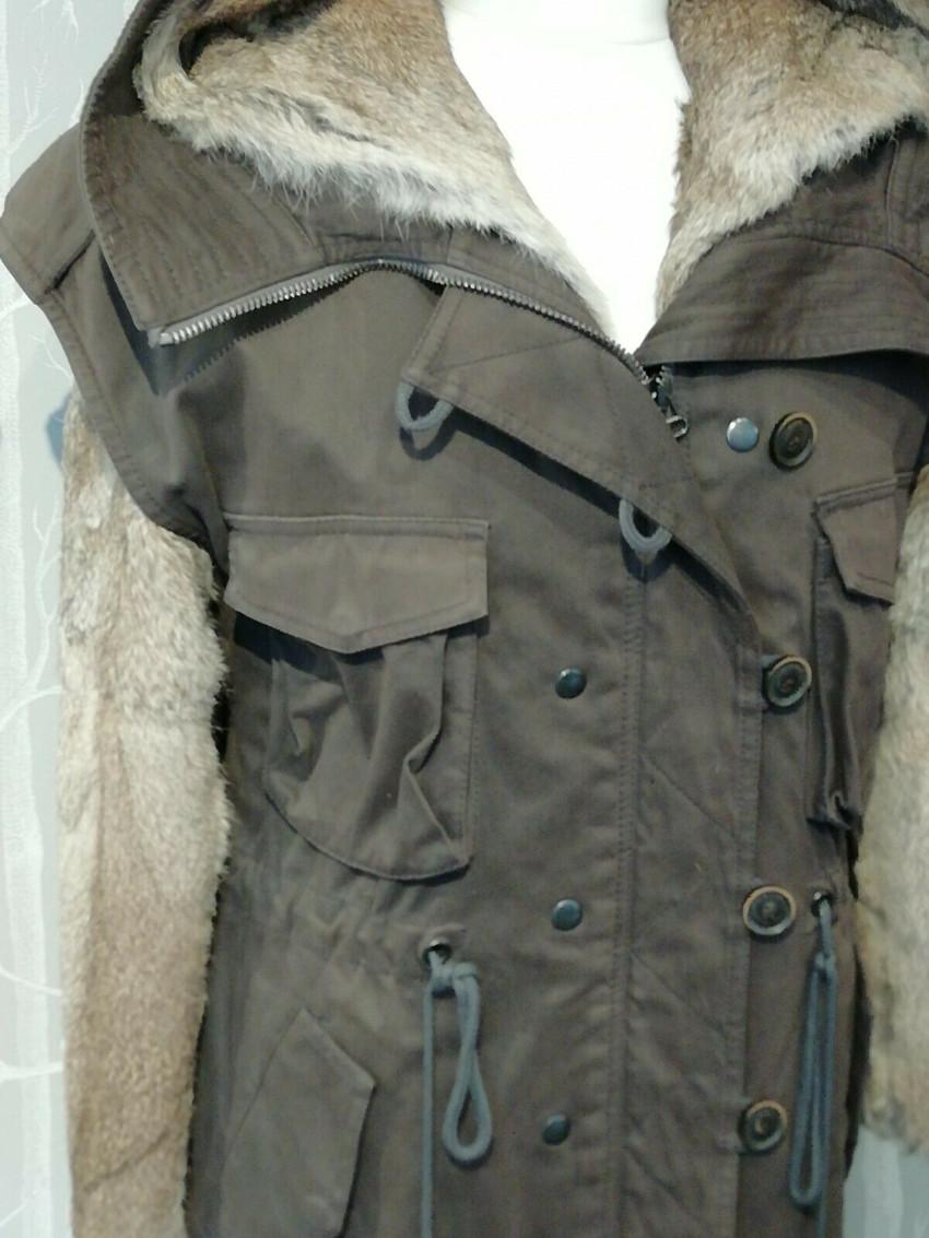 3.1 Phillip Lim Brown Parka With Rabbit Fur