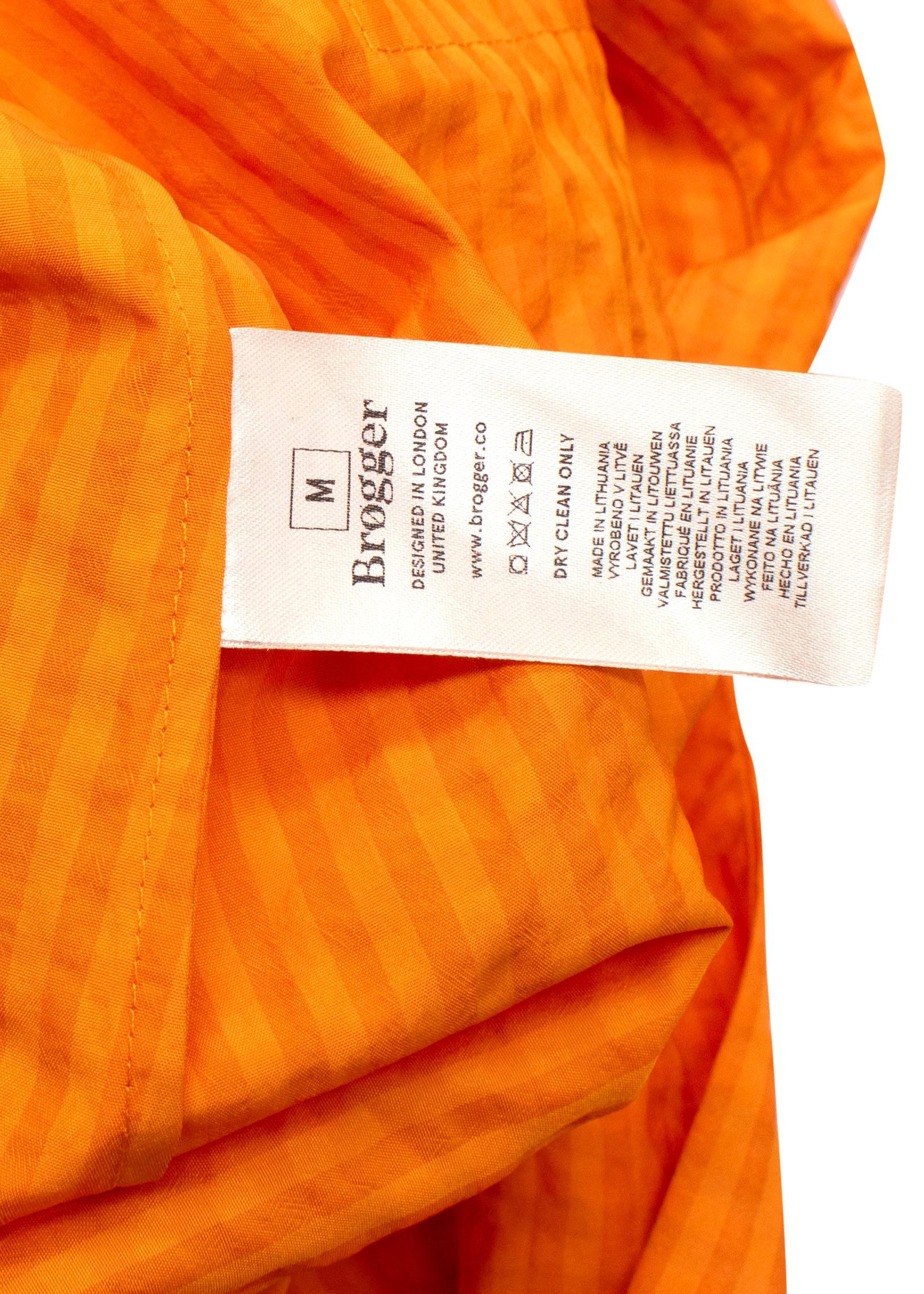 Brogger Orange Sienna Gingham Trench Coat