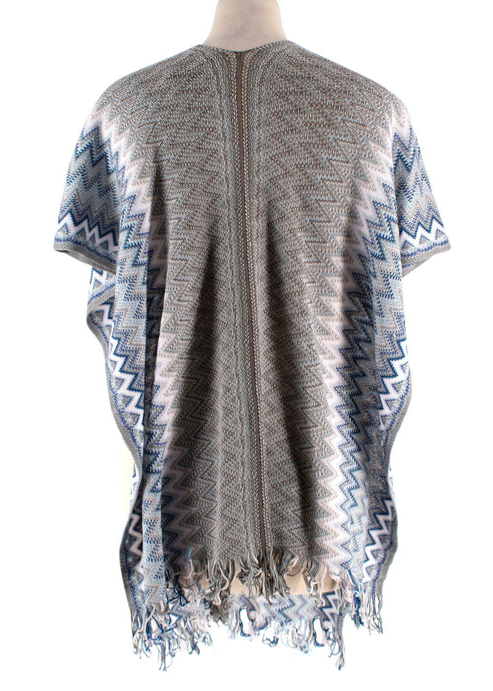 Missoni Blue and White Zig Zag Beach Kaftan