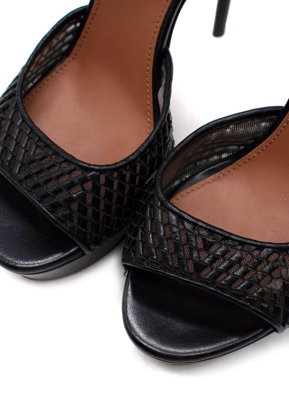 Givenchy Black Signature Claw Platform Sandals