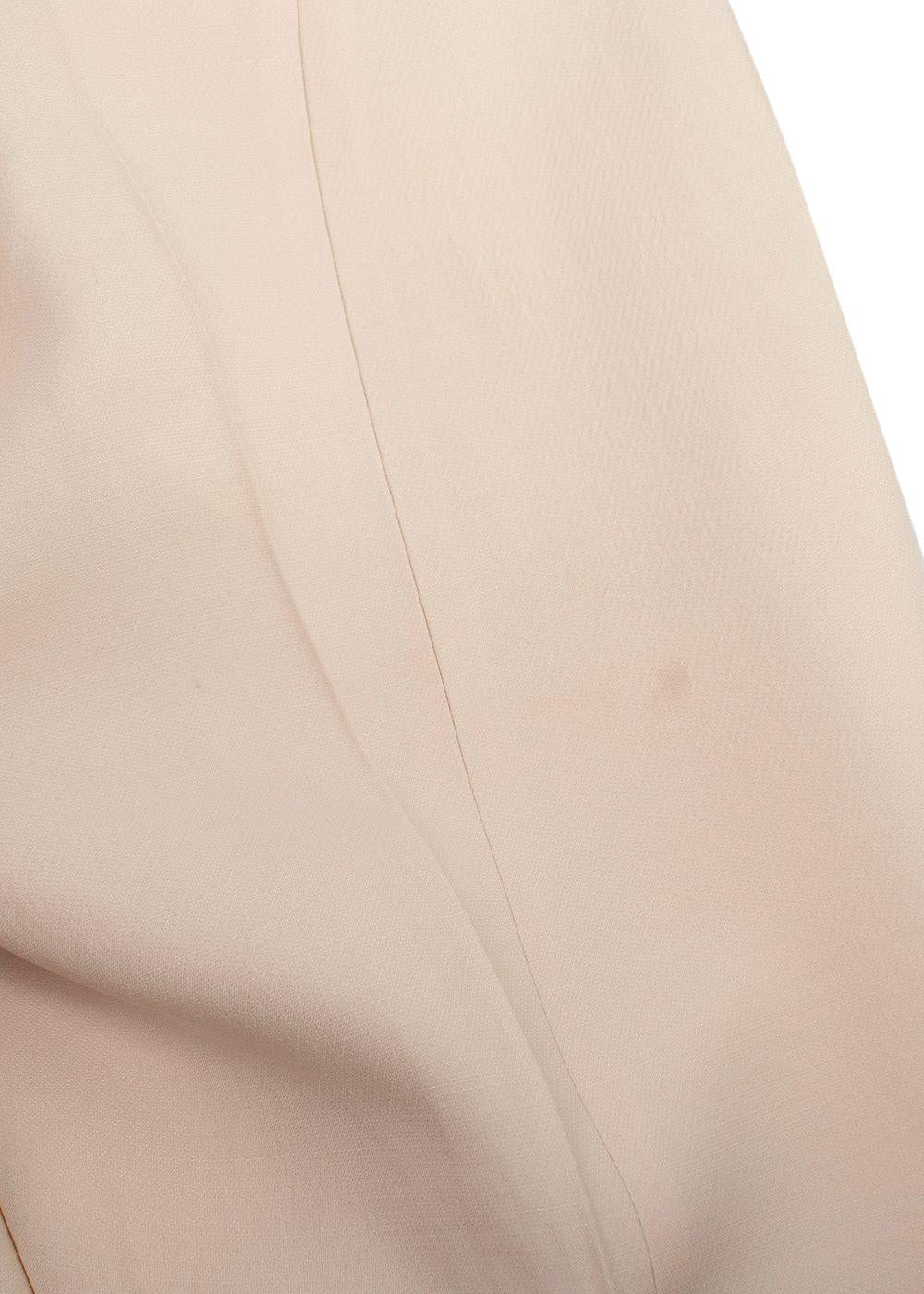 Valentino Cream Tailored Cropped Trousers