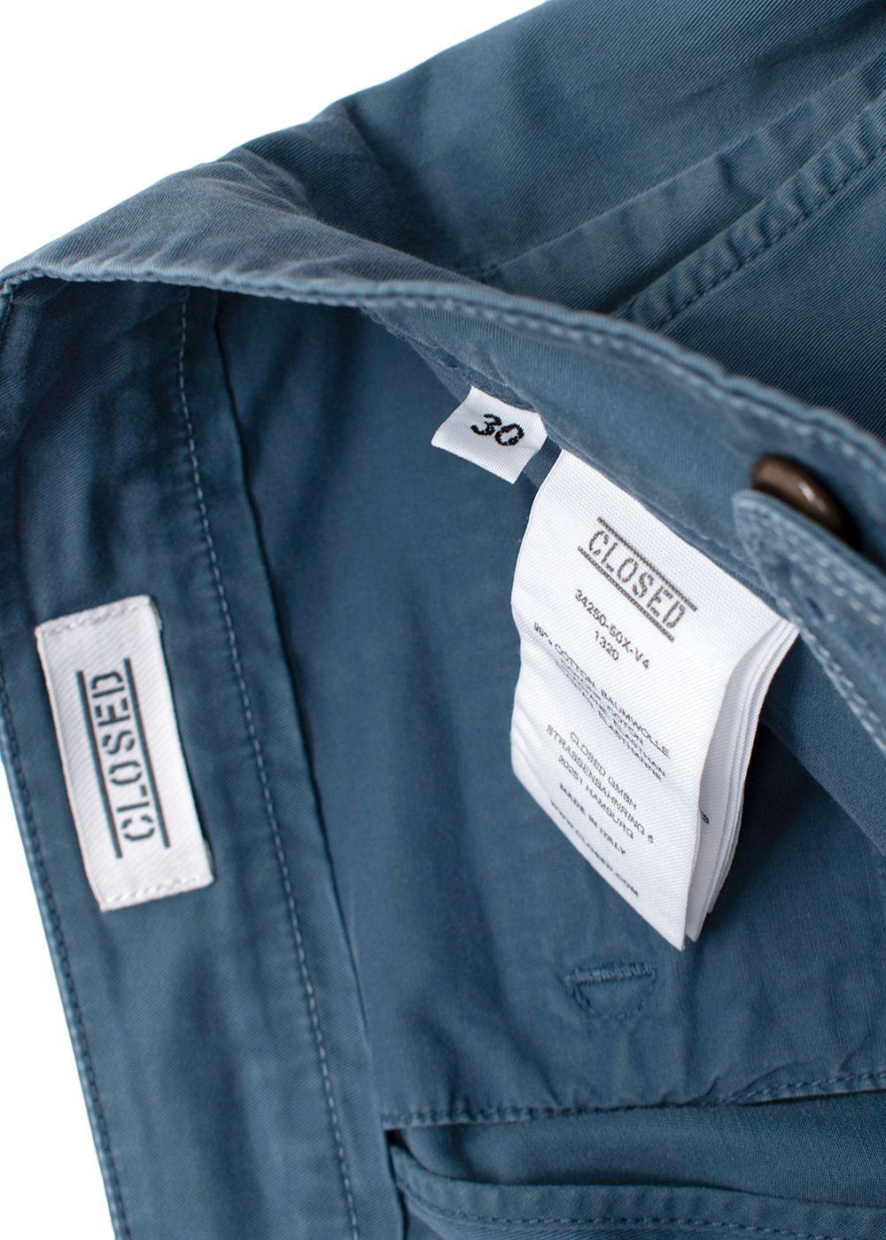 Closed Blue Cotton Chino Trousers