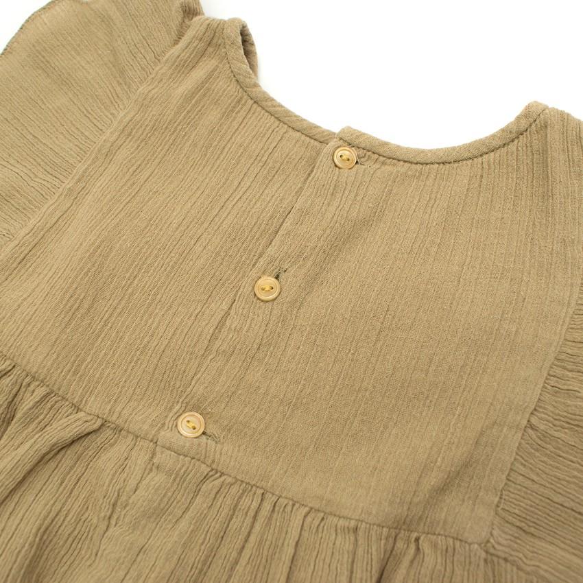 Bonpoint Girls 4Y Light Brown Crepon Blouse