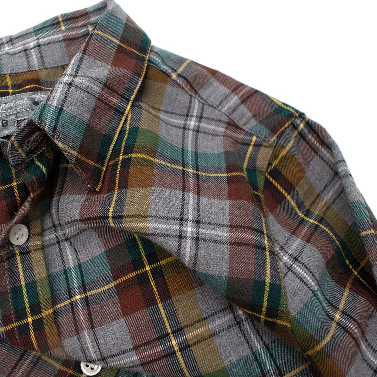 Blue & Green Plaid Flannel Shirt