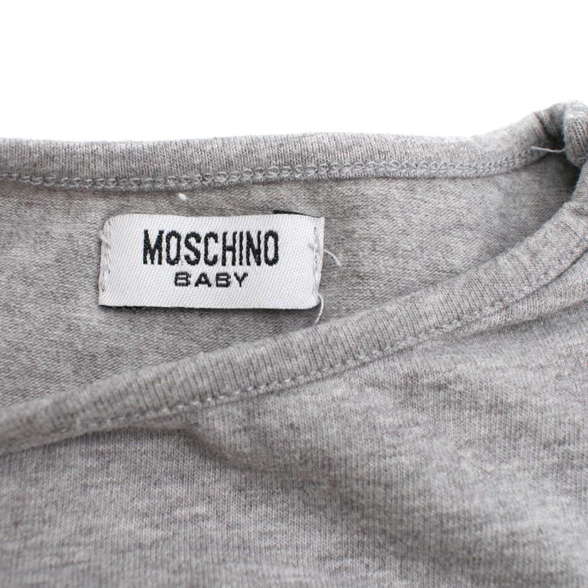 Moschino Baby Grey Teddy Bear Print T-shirt