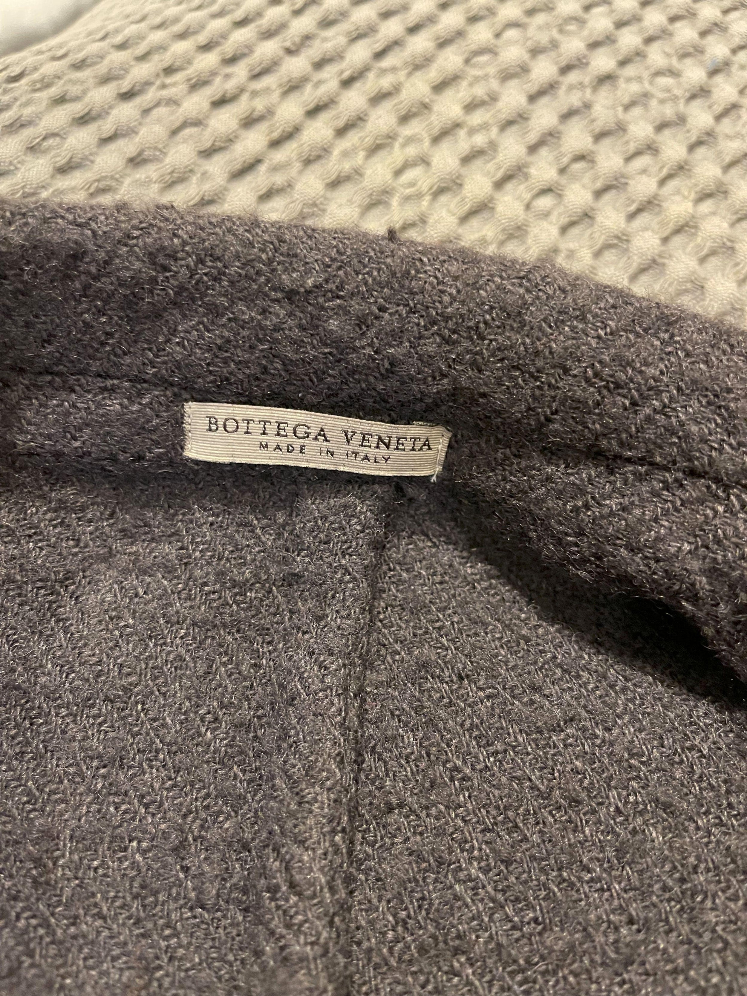 Brown Textured Hemp Blend Single Breasted Blazer