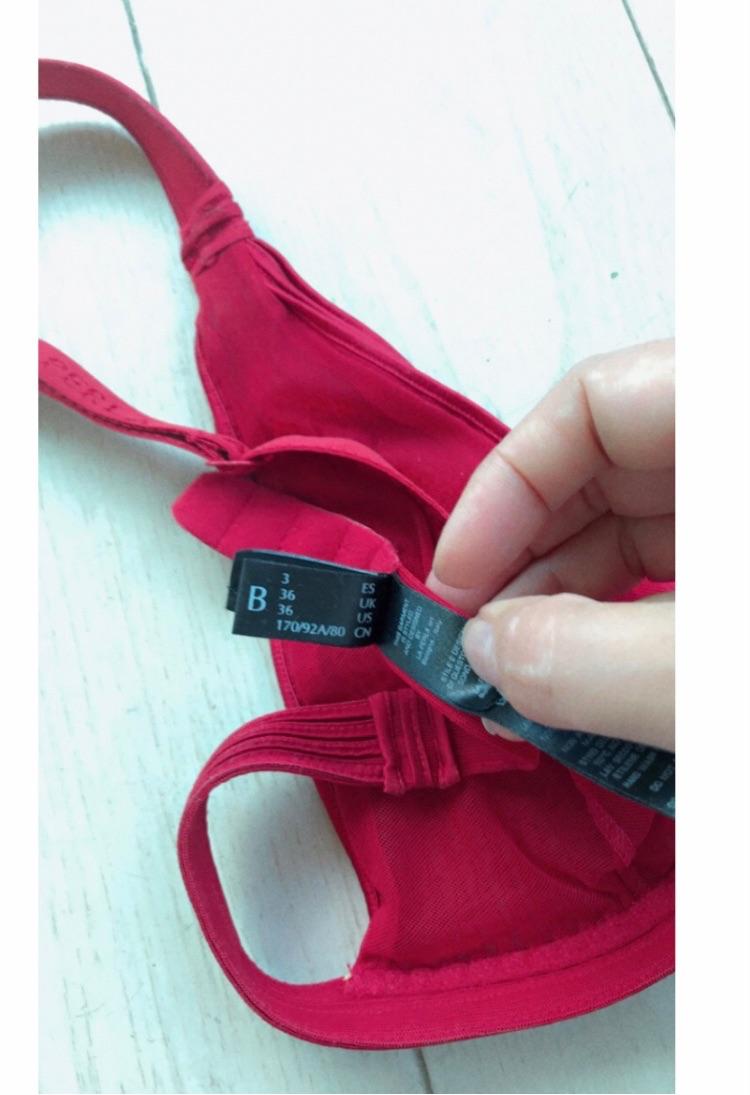 Red Tulle Nervures Triangle Bra