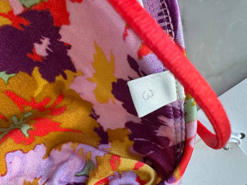 Violet Print Triangle Bikini