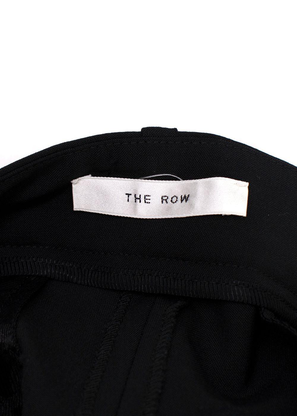 The Row Black Straight Leg Tailored Trousers