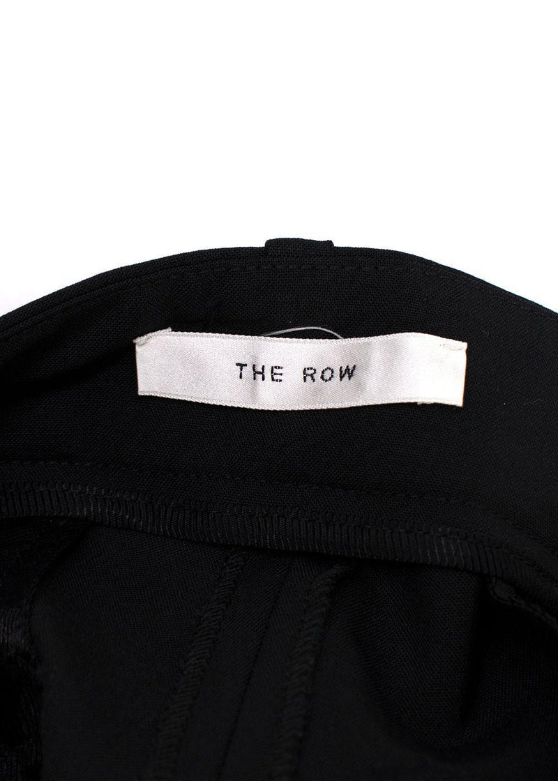 The Row Black Straight Leg Tailored Trousers
