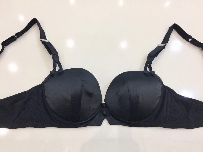 Chantal Thomass Black Satin Pad Bra & Thong Set