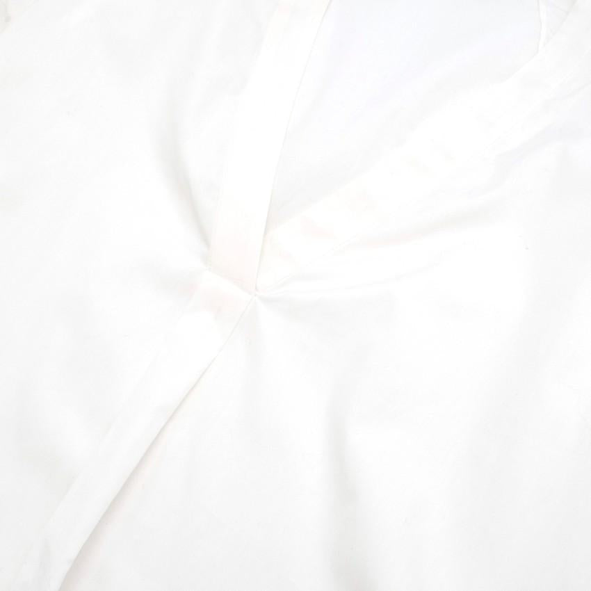 Tome White V-neck Long Sleeve Shirt