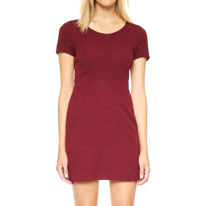 THE KOOPLES Burgundy Brocade Shift Dress