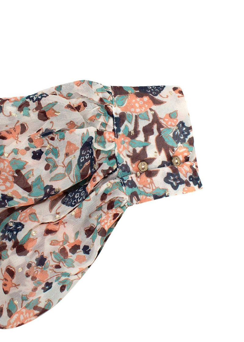 Ulla Johnson Floral Sheer Silk Blouse