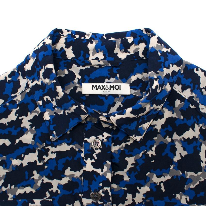 Max & Moi Camouflage Print Silk Short Dress