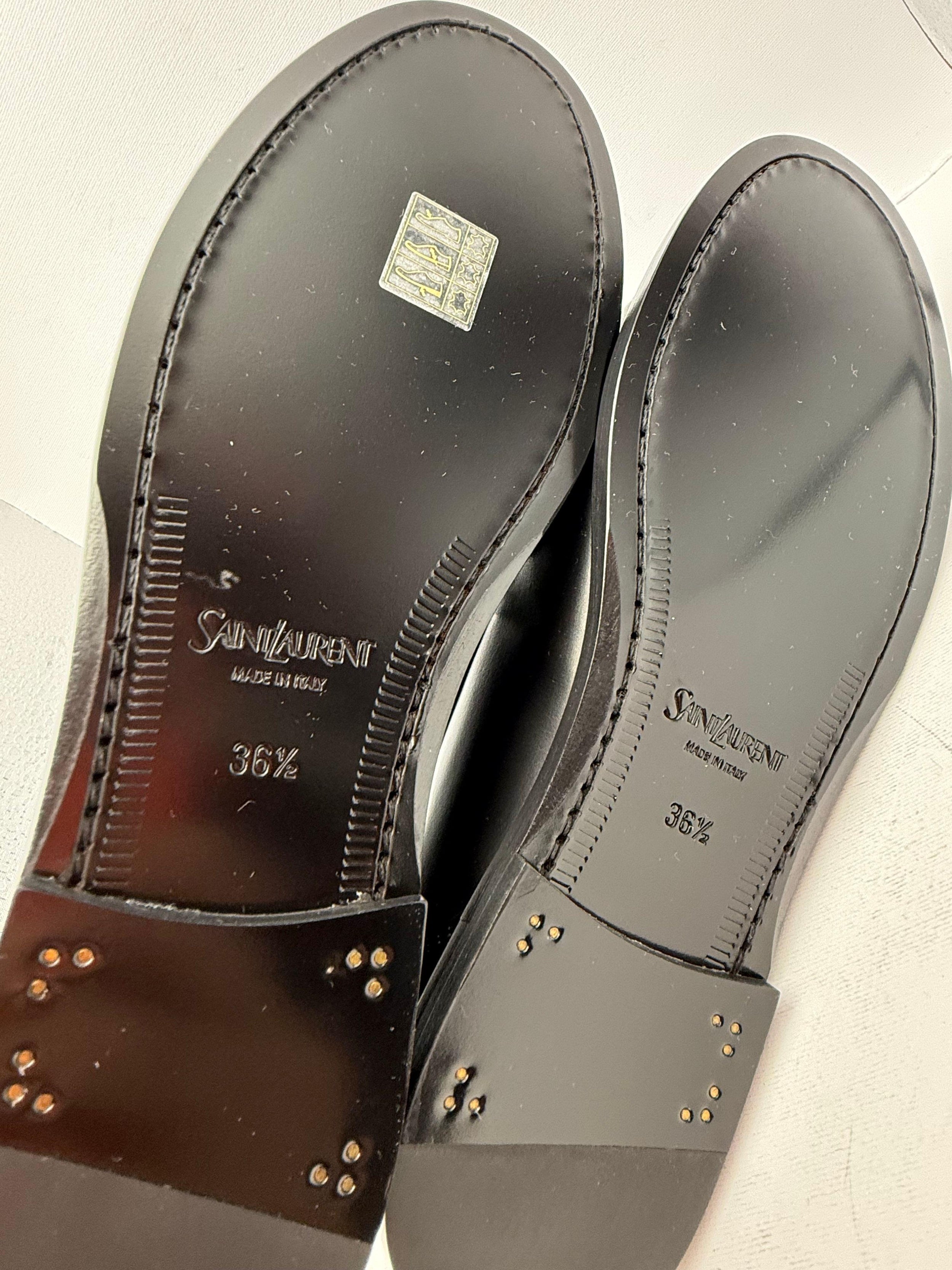 Saint Laurent Black Moccasins