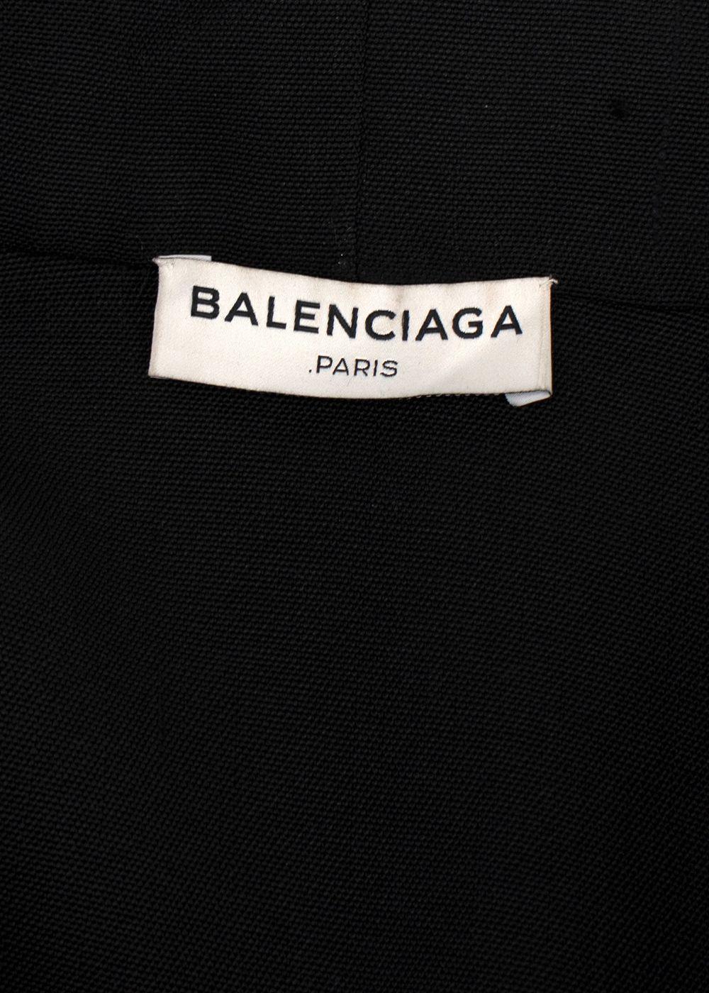 Balenciaga Black Halterneck Waistcoat Silk Top