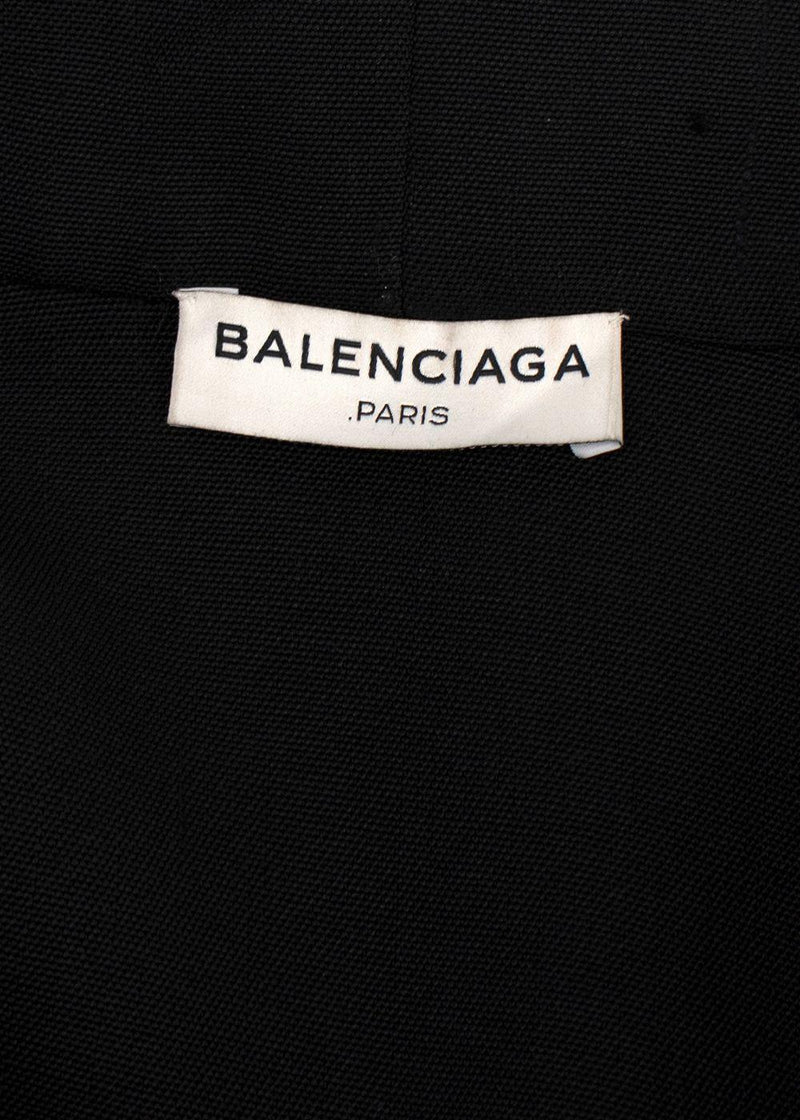 Balenciaga Black Halterneck Waistcoat Silk Top