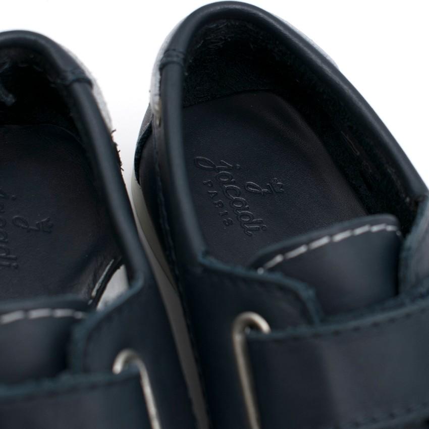 Jacadi Boys Navy Leather Deck Shoes