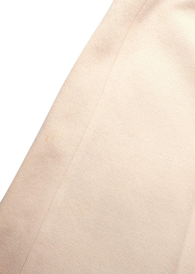 Oscar De La Renta Beige Knit Trousers