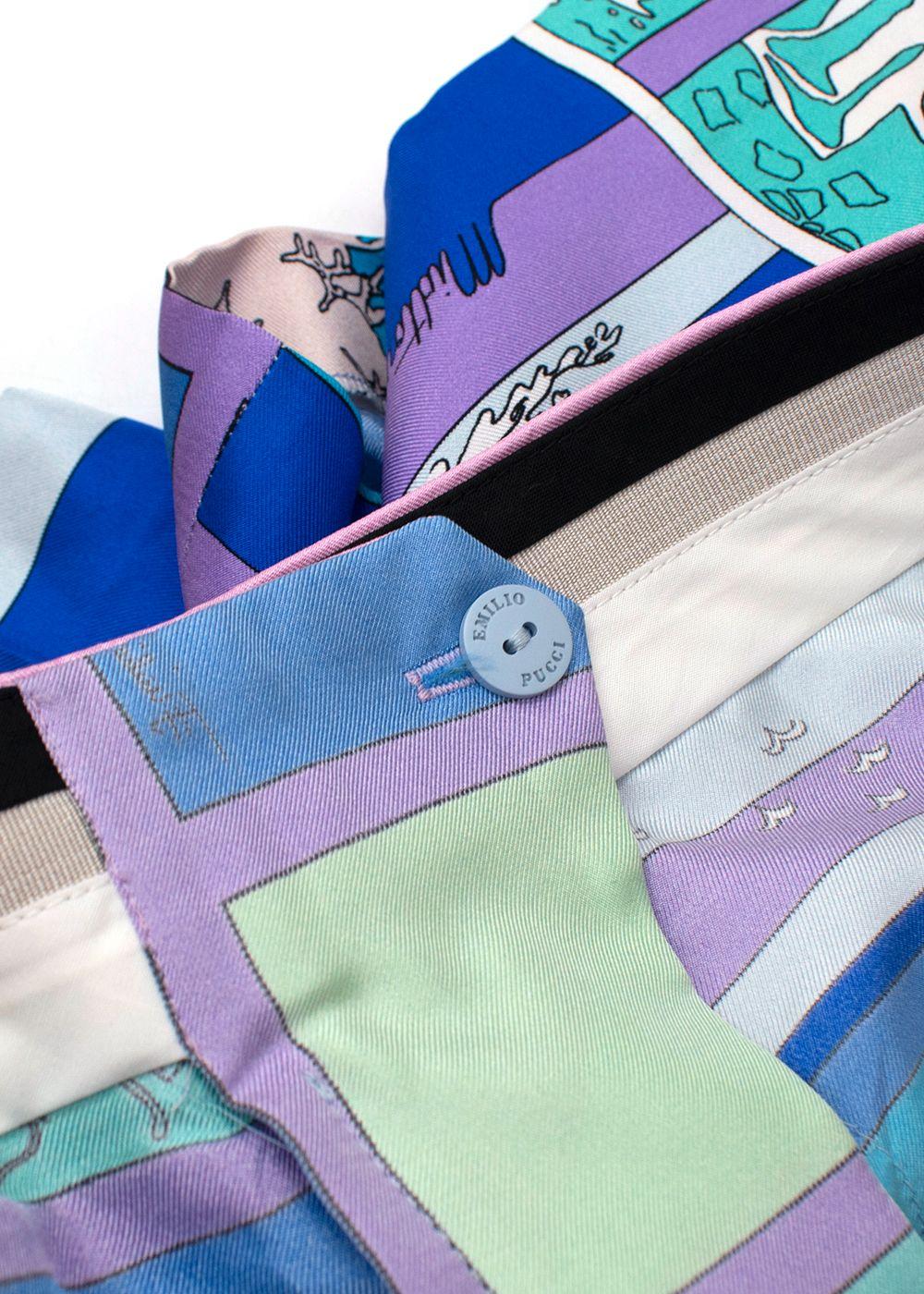 Emilio Pucci Silk Printed Shorts