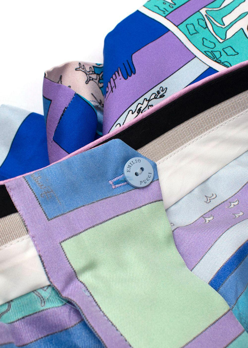 Emilio Pucci Silk Printed Shorts