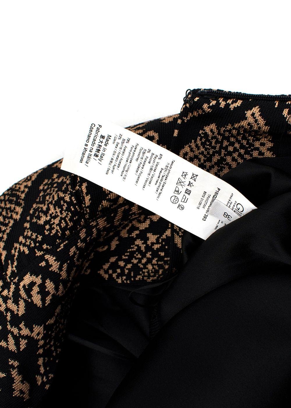 Snake Intarsia Knit Pendant Hem Skirt
