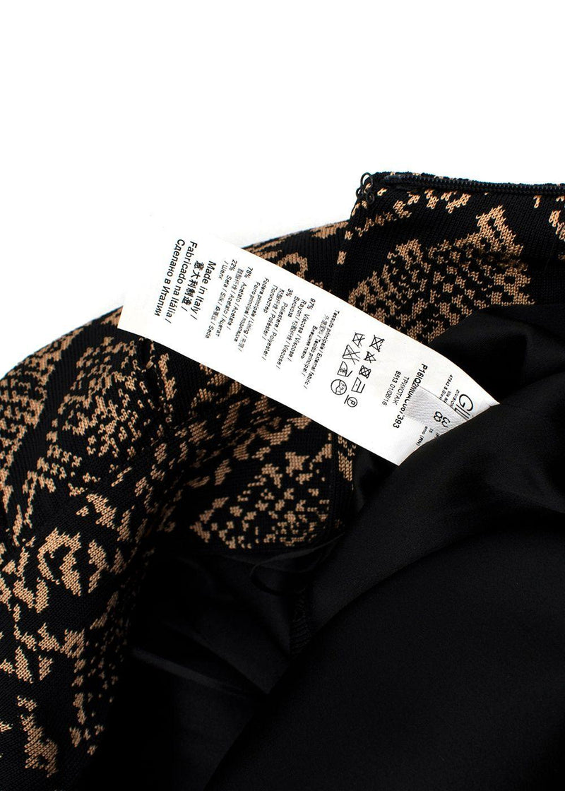 Snake Intarsia Knit Pendant Hem Skirt