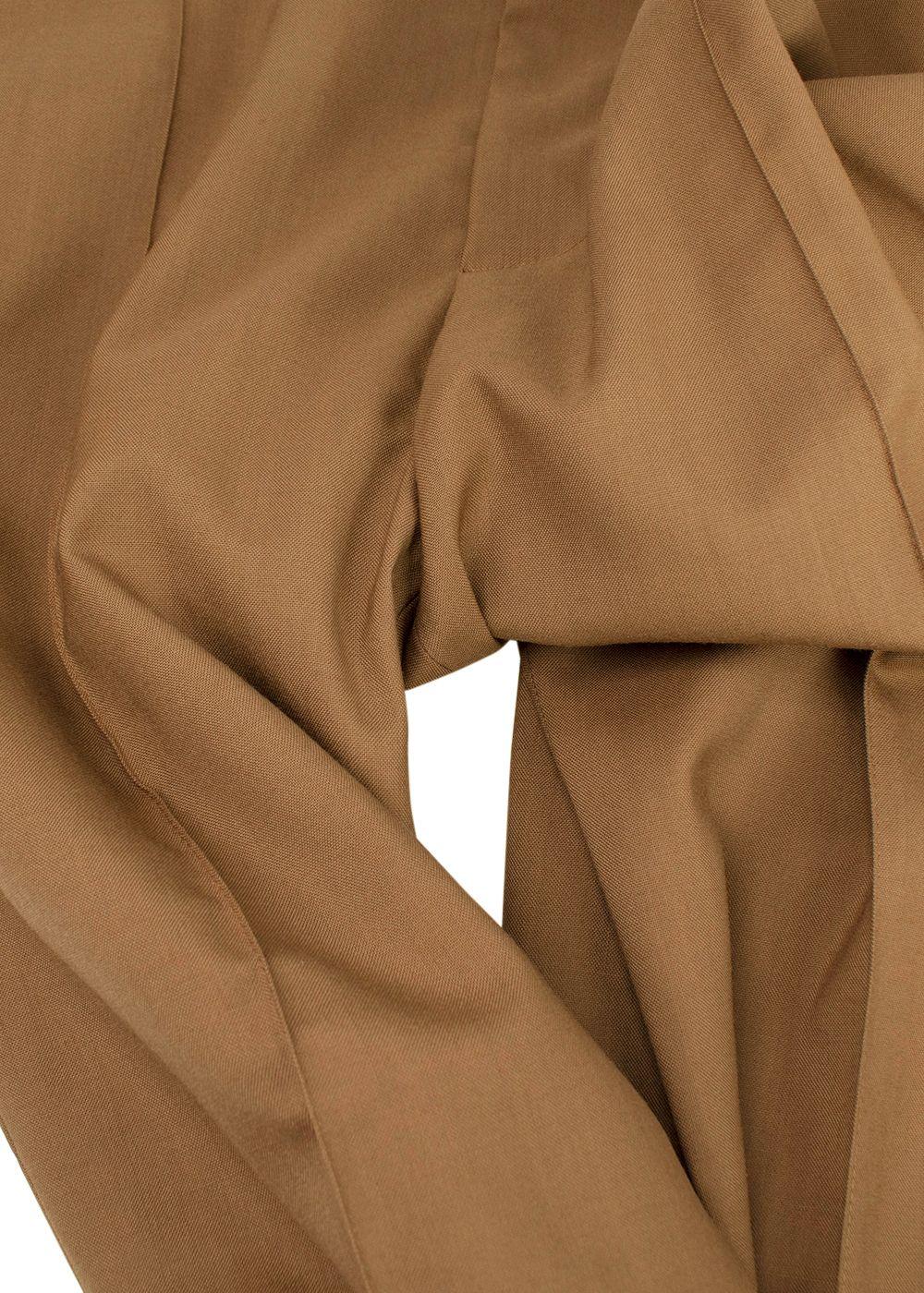 Marni Brown Virgin Wool Tailored Trousers