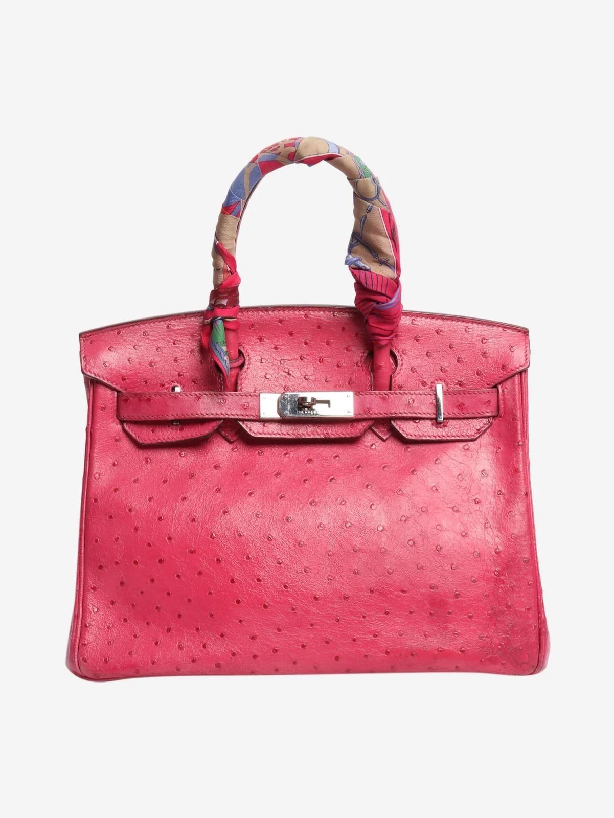 Hermes Pink Ostrich 2004 Birkin 30